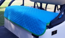 GolfChic Bags Ladies Golf Cart Seat Covers - Turquoise Quilted with Green Binding