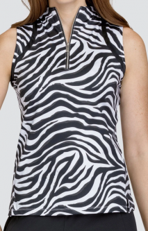 Tail Ladies Vane Sleeveless Print Golf Shirts - BETTER THAN BASICS (Painted Zebra)