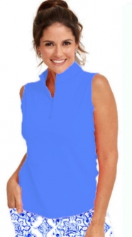 Kenny Dana Ladies Sleeveless Golf Shirts - Periwinkle