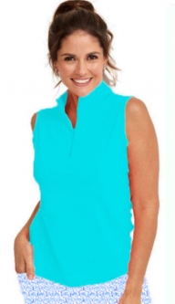 Kenny Dana Ladies Sleeveless Golf Shirts - Sea Foam