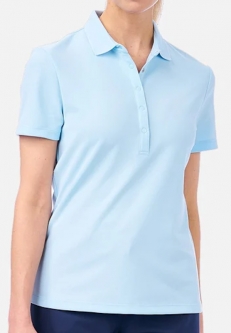 SPECIAL Nivo Ladies Brenna Short Sleeve Mock Neck Golf Shirts - Ice Blue