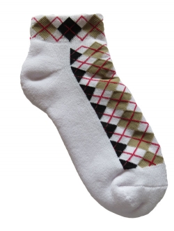 On the Tee Ladies Golf Socks #653 – Argyle - Black/Red/Khaki