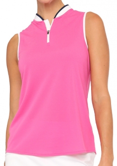 Belyn Key Ladies Emma Sleeveless Golf Shirts - LALA LAND (Hot Pink)