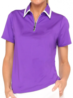 Belyn Key Ladies Birdie Cap Sleeve Golf Polo Shirts - WILD ORCHID (Orchid)