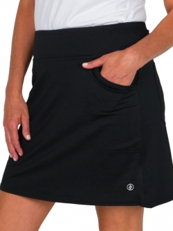 JoFit Ladies & Plus Size 17" Mina Pull On Golf Skorts - Essentials (Black)