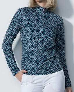 Daily Sports Ladies & Plus Size TWINE Geometric Print Long Sleeve Golf Shirts