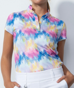 Daily Sports Ladies & Plus Size VISION Print Cap Sleeve Golf Shirts