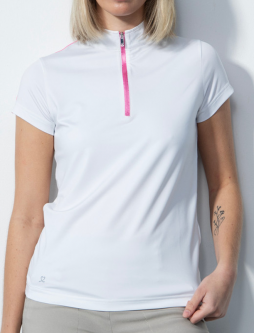 Daily Sports Ladies & Plus Size GOLFERI Cap Sleeve Golf Shirts - White