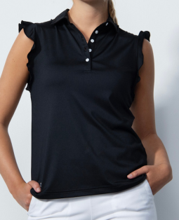 Daily Sports Ladies & Plus Size PEILLON Sleeveless Golf Shirts - Black