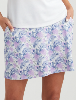 SPECIAL Bermuda Sands Ladies & Plus Size Wendy Pull On Print Golf Skorts - Aster