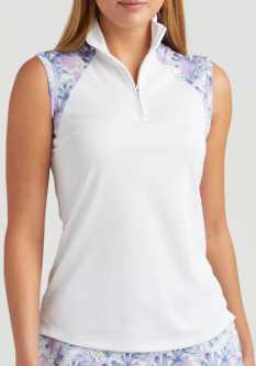 SALE Bermuda Sands Ladies Nancy Sleeveless Golf Shirts - White