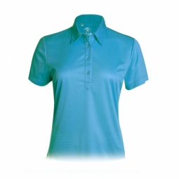 SALE Monterey Club Ladies Textured Golf Shirts - Dark Teal & Water Sprout
