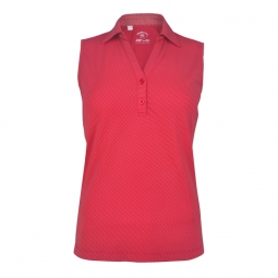 Monterey Club Ladies & Plus Size X-Cool Oval Texture Solid S/L Golf Polo Shirts - Assorted Colors