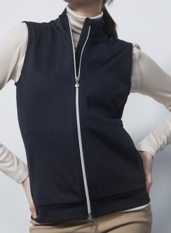 Daily Sports Ladies & Plus Size MIRANDA Sleeveless Full Zip Golf Vests - Black