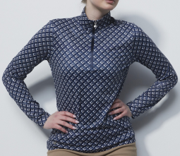 Daily Sports Ladies & Plus Size CHELLES Long Sleeve Print Golf Shirts - Spectrum Raw