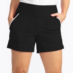 Kinona Ladies 4.5" Inseam Carry My Cargo Pull On Golf Shorts - Late Summer (Black/White)