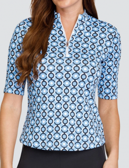 Tail Ladies Fee Mid Sleeve Print Golf Shirts - ROCKETTE COSMOS (Rotunda)