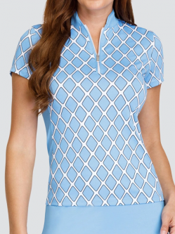 SPECIAL Tail Ladies Romain Short Sleeve Print Golf Shirts - ROCKETTE COSMOS (Rockette)