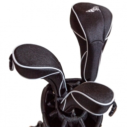 Sassy Caddy Ladies Golf Headcover Sets - Black with White Piping