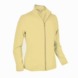 Monterey Club Ladies Lightweight Ribs Front Zip Golf Jackets - Banana Cream
