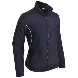 SALE Monterey Club Ladies Lightweight Mini Plaid Zip-Up Golf Jackets - Black & Mulberry