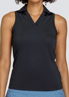Tail Ladies Venia Sleeveless GOLF/PICKLEBALL Shirts - Onyx Black