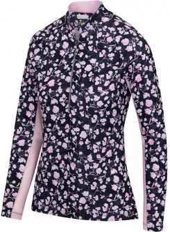 GN Ladies MANET Solar XP Long Sleeve ½-Zip Golf Shirts - PROVENCE (Black)