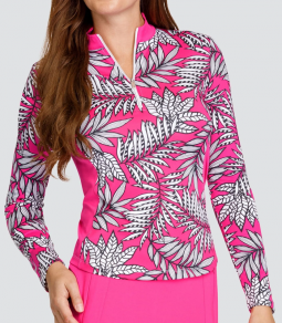 Tail Ladies Benton Long Sleeve Print Golf Sun Shirts - LUXURIANT LABYRINTH (Cascading Ferns)