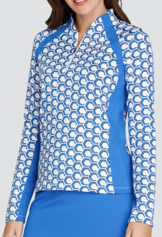 Tail Ladies Flynn Long Sleeve Print Golf Shirts - PALM BLOOMS (Marcella Geo)