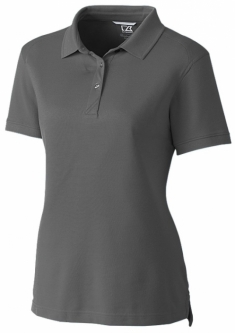 SALE Cutter & Buck Ladies and Plus Size Advantage Tri-Blend S/S Golf Polo Shirts - Elemental Grey