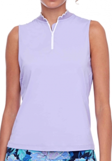 Swing Control Ladies VELOCITY Sleeveless Scalloped Edge Golf Shirts - Assorted Colors