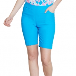 Sport Haley Ladies Dauphine 19" Inseam Solid Golf Shorts - Bermuda (Scuba Blue)