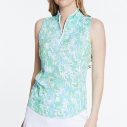 Sport Haley Ladies & Plus Size Avery Sleeveless Golf Polo Shirts - Blue Bayou (Reef)