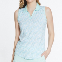 Sport Haley Ladies & Plus Size Laurel Sleeveless Golf Polo Shirts - Blue Bayou (Mist)