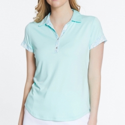 Sport Haley Ladies & Plus Size Laurel Short Sleeve Golf Polo Shirts - Blue Bayou (Mist)