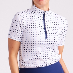 Kinona Ladies Keep It Covered Short Sleeve Golf Shirts - Summer (Domino White)