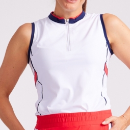 Kinona Ladies Activate Sleeveless Golf Shirts - Summer (White)