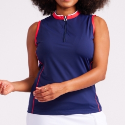 Kinona Ladies Activate Sleeveless Golf Shirts - Summer (Navy Blue)