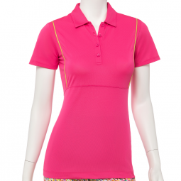 SALE  EP New York Ladies Short Sleeve Golf Polo Shirts - SOLEIL (Fruit Punch Multi)