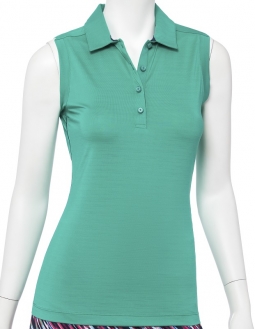SALE EP New York Ladies Sleeveless Golf Polo Shirts - GEMSTONES (Jaded Multi)
