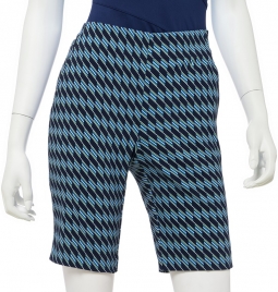 SALE  EP New York Ladies 20" Pull On Print Golf Shorts - OUT OF THE BLUE (Inky Multi)