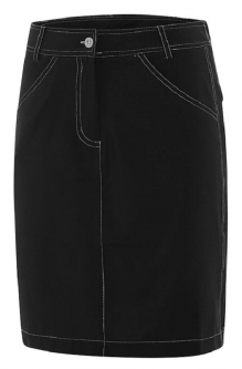 Birdee Sport Ladies 18" Techno Stitch Zip Front Golf Skorts - Black