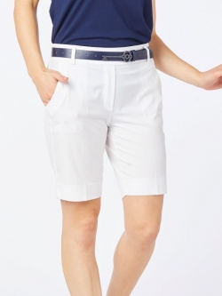 CLEARANCE Belyn Key Ladies Trouser 9" Inseam Golf Shorts - ESSENTIALS (Chalk)