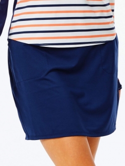 Belyn Key Ladies & Plus Size Keystone Jersey 18¾" Pull On Golf Skorts - ESSENTIALS (Ink)
