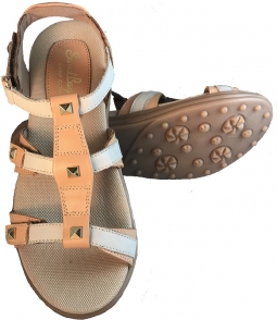 Sandbaggers Ladies Golf Sandals - CECE Rose/Ivory