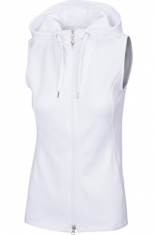 Greg Norman Ladies & Plus Size Jaquard Hooded Golf Vests - ESSENTIALS (Assorted Colors)