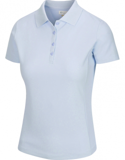 Greg Norman Ladies S/S Protek Micro Pique  Golf Shirts - ESSENTIALS (Crystal Blue)