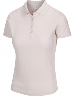 Greg Norman Ladies & Plus Size S/S Protek Micro Pique  Golf Shirts - ESSENTIALS (Petal Pink)