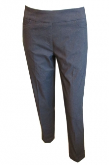 SlimSation Ladies & Plus Size 29" Pull On Golf Ankle Pants - Charcoal