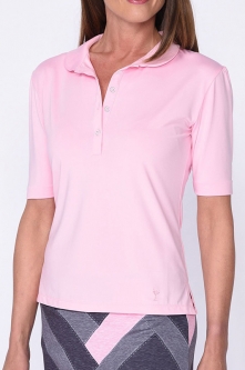SPECIAL Golftini Ladies Elbow Length Fashion Tech Golf Shirts - Light Pink